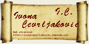 Ivona Čevrljaković vizit kartica